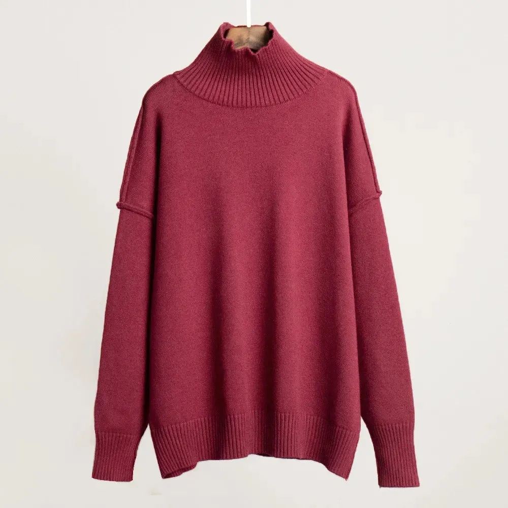 Mercia - Pull col roulé simple et ample